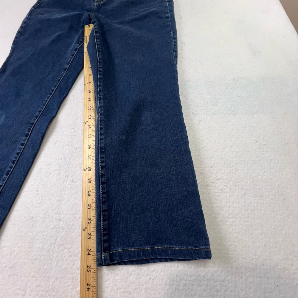 Talbots Jeans Simply Flattering Blue Denim 5-Pocket Straight Leg Size 14 Western - Picture 9 of 10